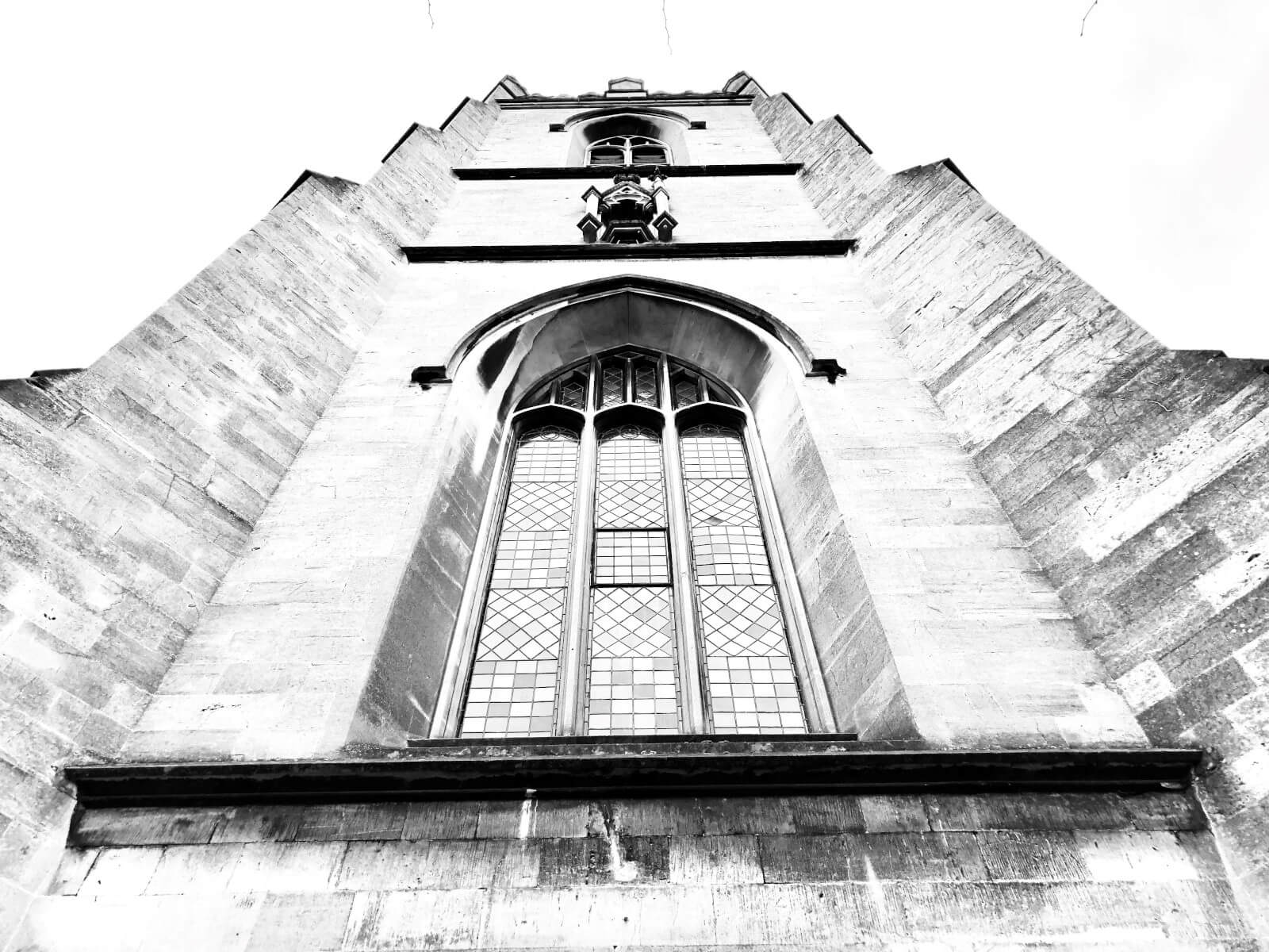 Architectural detail of a Gothic window at St Marks